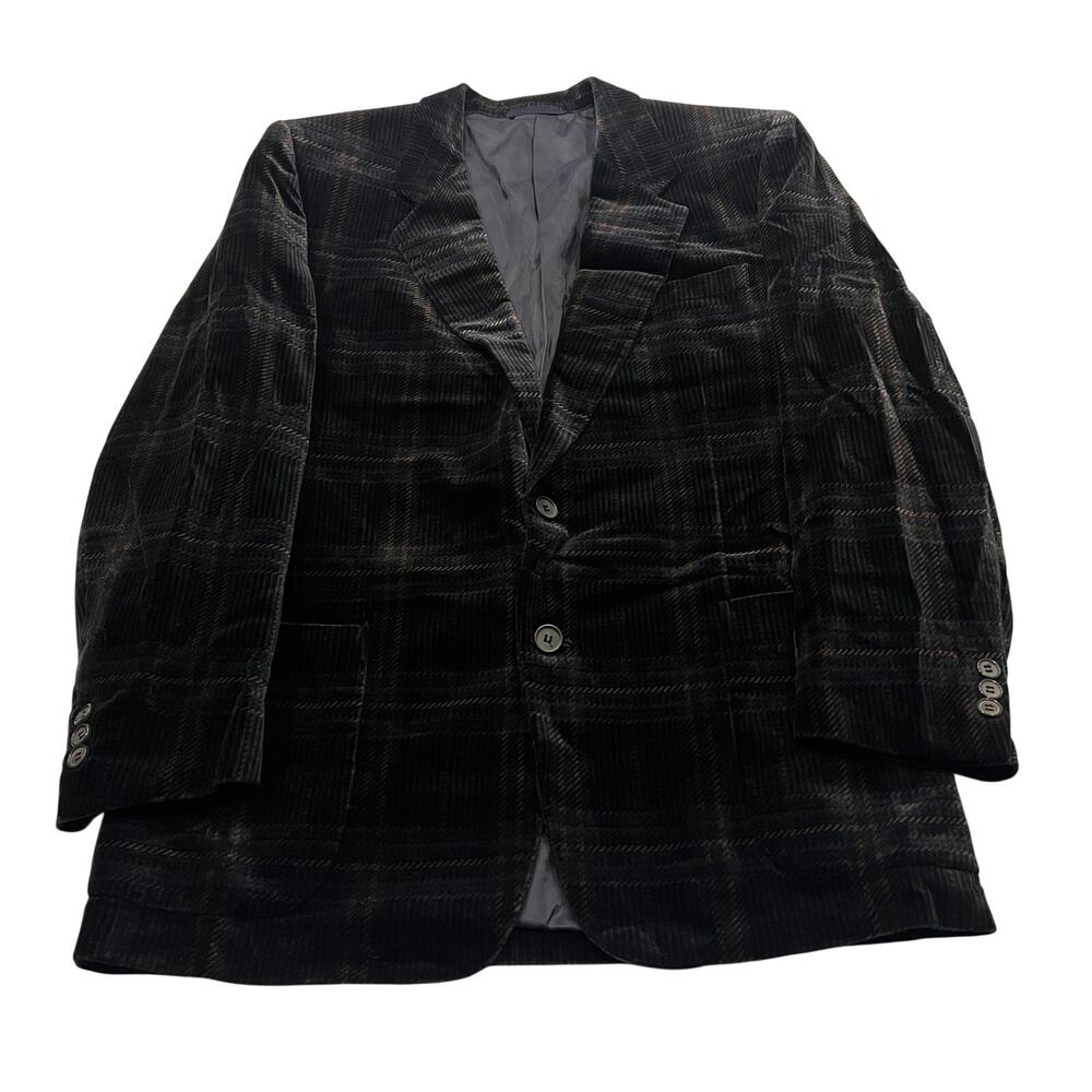 13-45 OPUS Men's Sport Coat Blazer Velvet Black Size 54L